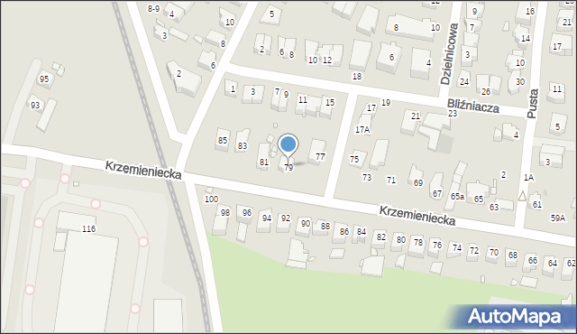 Wrocław, Krzemieniecka, 79, mapa Wrocławia