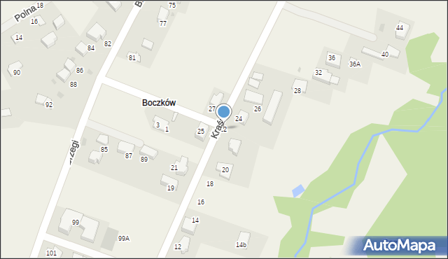 Wrząsowice, Kraśnik, 22, mapa Wrząsowice