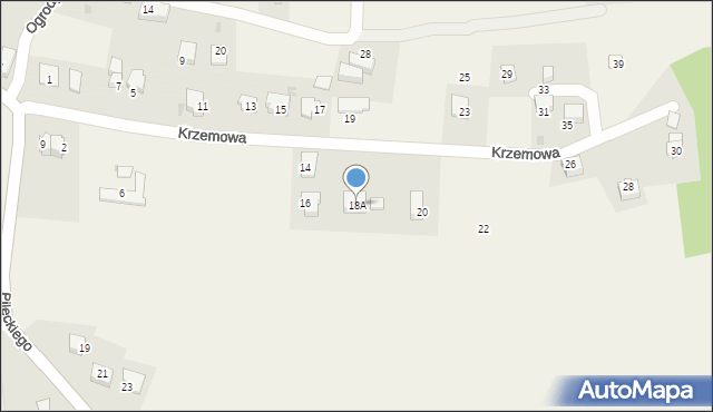 Wrząsowice, Krzemowa, 18A, mapa Wrząsowice