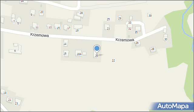 Wrząsowice, Krzemowa, 20, mapa Wrząsowice