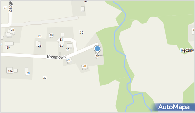 Wrząsowice, Krzemowa, 30, mapa Wrząsowice