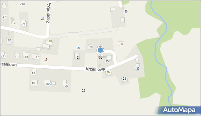 Wrząsowice, Krzemowa, 31, mapa Wrząsowice