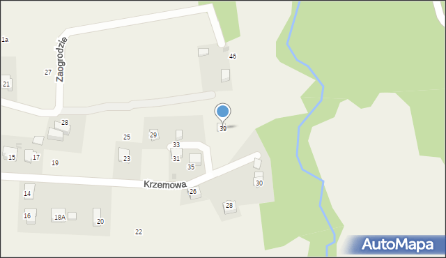 Wrząsowice, Krzemowa, 39, mapa Wrząsowice