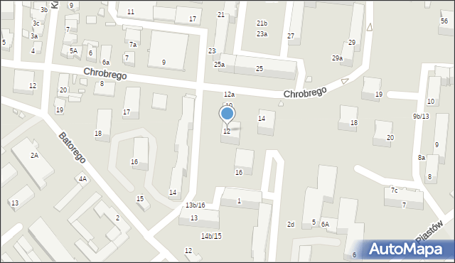 Września, Króla Bolesława Chrobrego, 12, mapa Wrześni