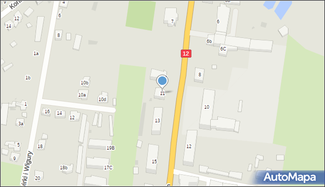Wschowa, Króla Kazimierza Wielkiego, 11, mapa Wschowa