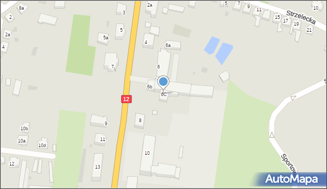 Wschowa, Króla Kazimierza Wielkiego, 6C, mapa Wschowa