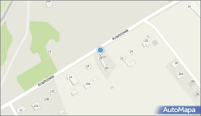 Wybudowanie Michałowo, Krańcowa, 18, mapa Wybudowanie Michałowo