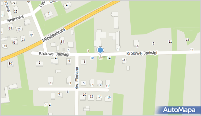 Wyśmierzyce, Królowej Jadwigi, 12, mapa Wyśmierzyce