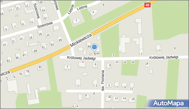 Wyśmierzyce, Królowej Jadwigi, 5, mapa Wyśmierzyce