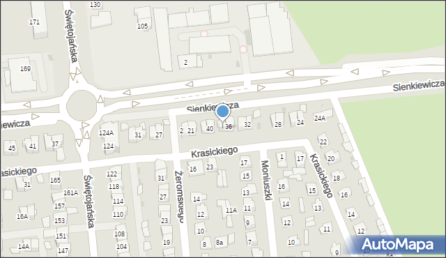 Wyszków, Krasickiego Ignacego, bp., 38, mapa Wyszków