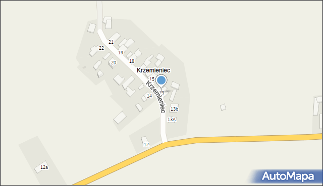 Żaba, Krzemieniec, 13, mapa Żaba