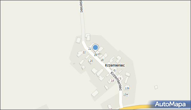 Żaba, Krzemieniec, 19, mapa Żaba