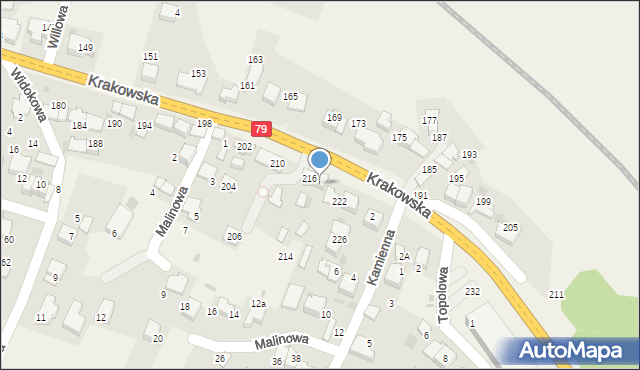 Zabierzów, Krakowska, 220, mapa Zabierzów