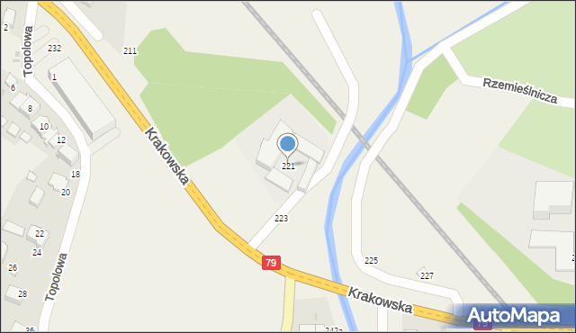 Zabierzów, Krakowska, 221, mapa Zabierzów