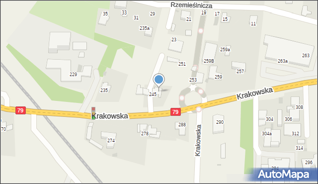 Zabierzów, Krakowska, 247, mapa Zabierzów