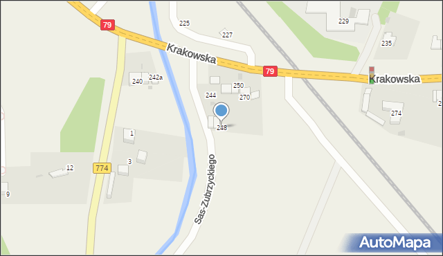 Zabierzów, Krakowska, 248, mapa Zabierzów