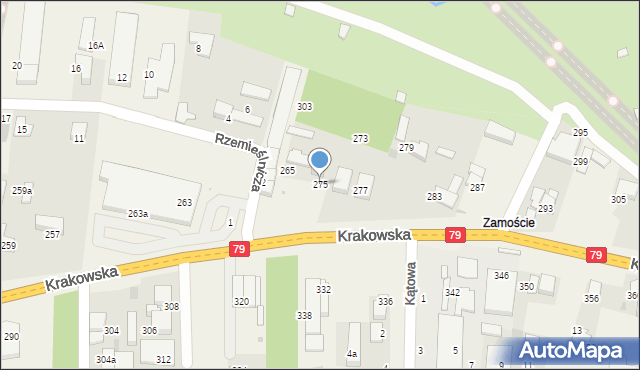 Zabierzów, Krakowska, 275, mapa Zabierzów