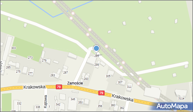 Zabierzów, Krakowska, 295, mapa Zabierzów