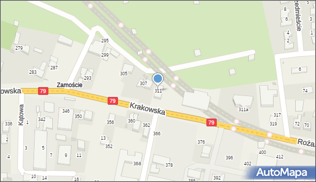 Zabierzów, Krakowska, 311, mapa Zabierzów