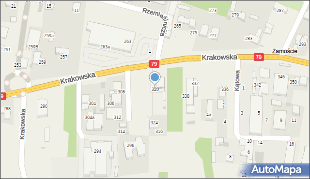 Zabierzów, Krakowska, 320, mapa Zabierzów