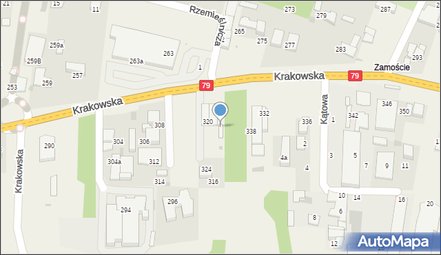 Zabierzów, Krakowska, 322, mapa Zabierzów