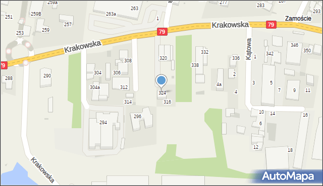 Zabierzów, Krakowska, 324, mapa Zabierzów