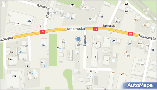 Zabierzów, Krakowska, 336, mapa Zabierzów