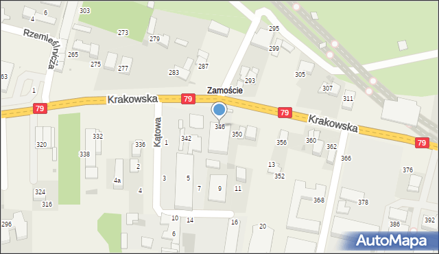 Zabierzów, Krakowska, 346, mapa Zabierzów