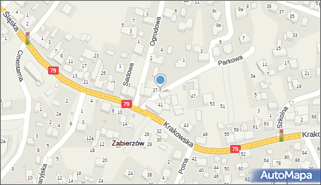 Zabierzów, Krakowska, 39, mapa Zabierzów