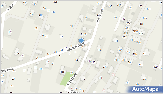 Zabierzów, Krzyżowa, 52, mapa Zabierzów