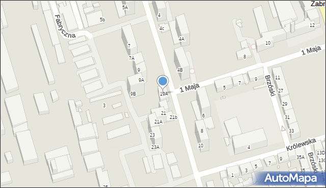 Zabrze, Króla Jana III Sobieskiego, 19A, mapa Zabrza