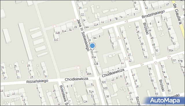 Zabrze, Króla Jana III Sobieskiego, 30, mapa Zabrza