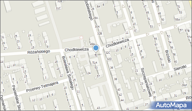 Zabrze, Króla Jana III Sobieskiego, 51, mapa Zabrza