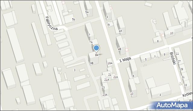 Zabrze, Króla Jana III Sobieskiego, 9A, mapa Zabrza