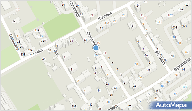 Zabrze, Króla Bolesława Chrobrego, 10, mapa Zabrza