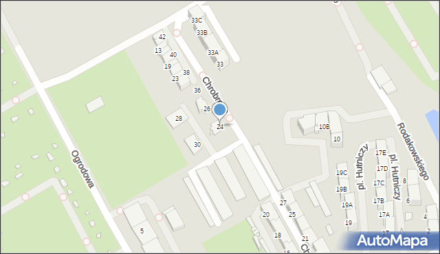 Zabrze, Króla Bolesława Chrobrego, 24, mapa Zabrza