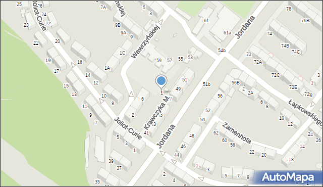 Zabrze, Krawczyka Michała, prof., 1, mapa Zabrza