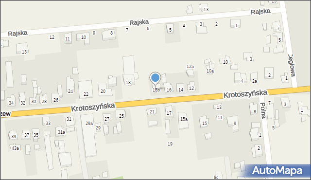 Zacharzew, Krotoszyńska, 18b, mapa Zacharzew