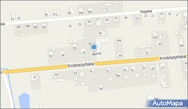 Zacharzew, Krotoszyńska, 48A, mapa Zacharzew