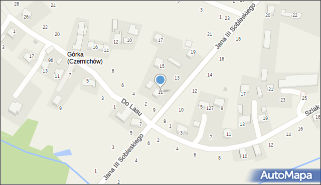 Zagacie, Króla Jana III Sobieskiego, 11, mapa Zagacie