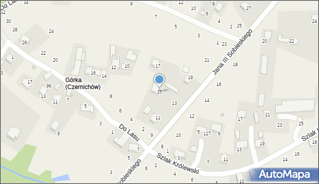 Zagacie, Króla Jana III Sobieskiego, 15, mapa Zagacie