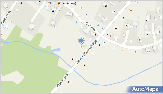 Zagacie, Króla Jana III Sobieskiego, 3, mapa Zagacie