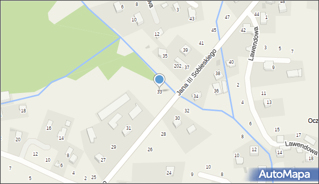 Zagacie, Króla Jana III Sobieskiego, 33, mapa Zagacie