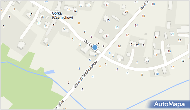 Zagacie, Króla Jana III Sobieskiego, 7, mapa Zagacie
