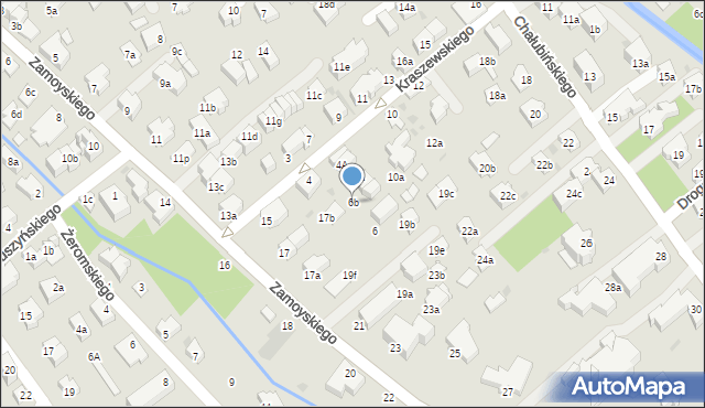 Zakopane, Kraszewskiego Józefa Ignacego, 6b, mapa Zakopanego