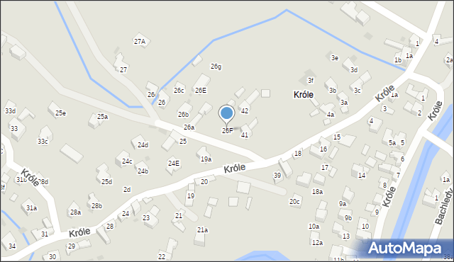 Zakopane, Króle, 26F, mapa Zakopanego