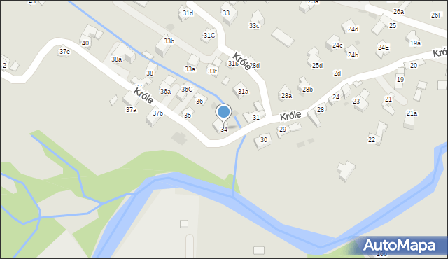 Zakopane, Króle, 34, mapa Zakopanego