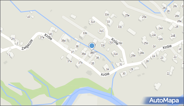 Zakopane, Króle, 36C, mapa Zakopanego