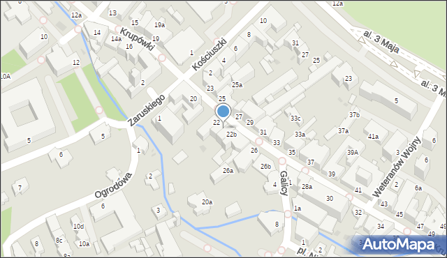 Zakopane, Krupówki, 22a, mapa Zakopanego