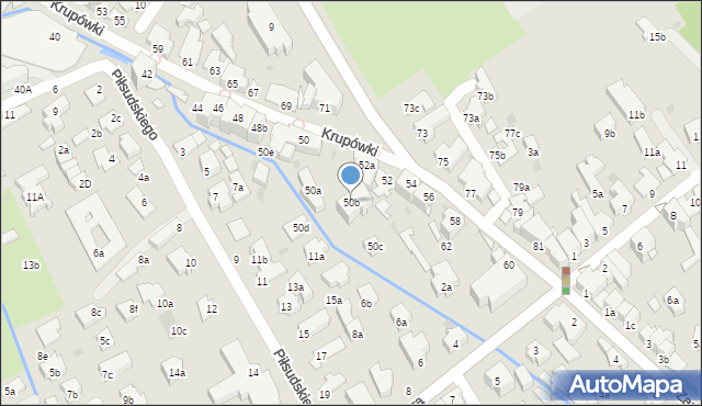 Zakopane, Krupówki, 50b, mapa Zakopanego